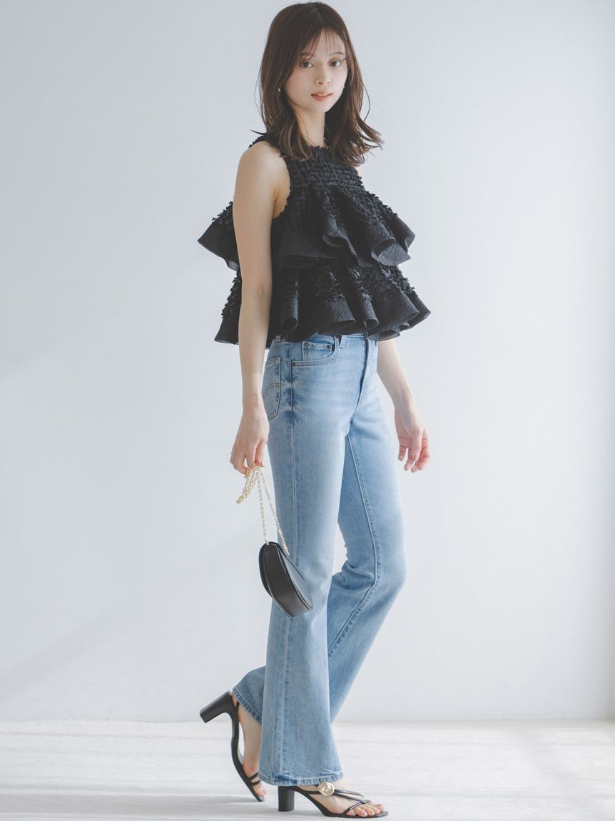 SNIDEL「ラッフルジャガードボリュームブラウス」|シャツ・ブラウス|