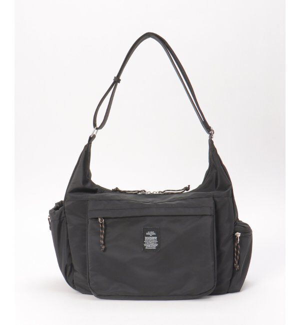 ikka「撥水10ポケットビッグショルダーバッグ」|その他|ブラック