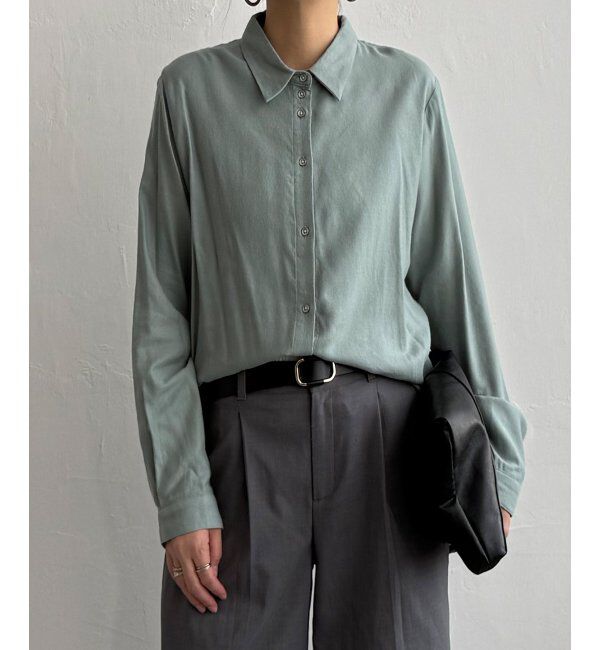 Lbc with Life「綿レーヨンメタルボタンシャツ」|シャツ・ブラウス|