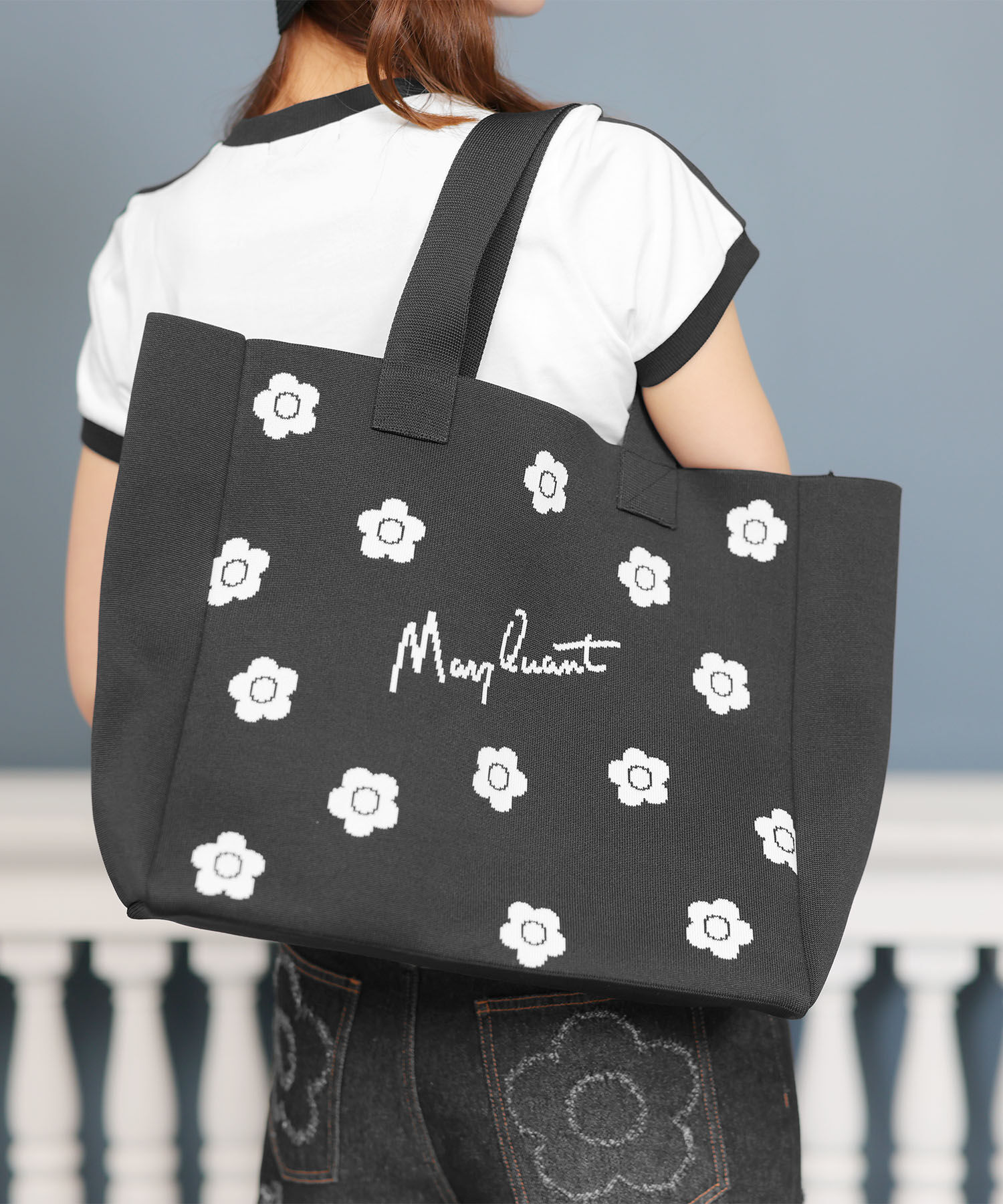 MARY QUANT「サインロゴニットJQ トート」|トートバッグ|ブラック