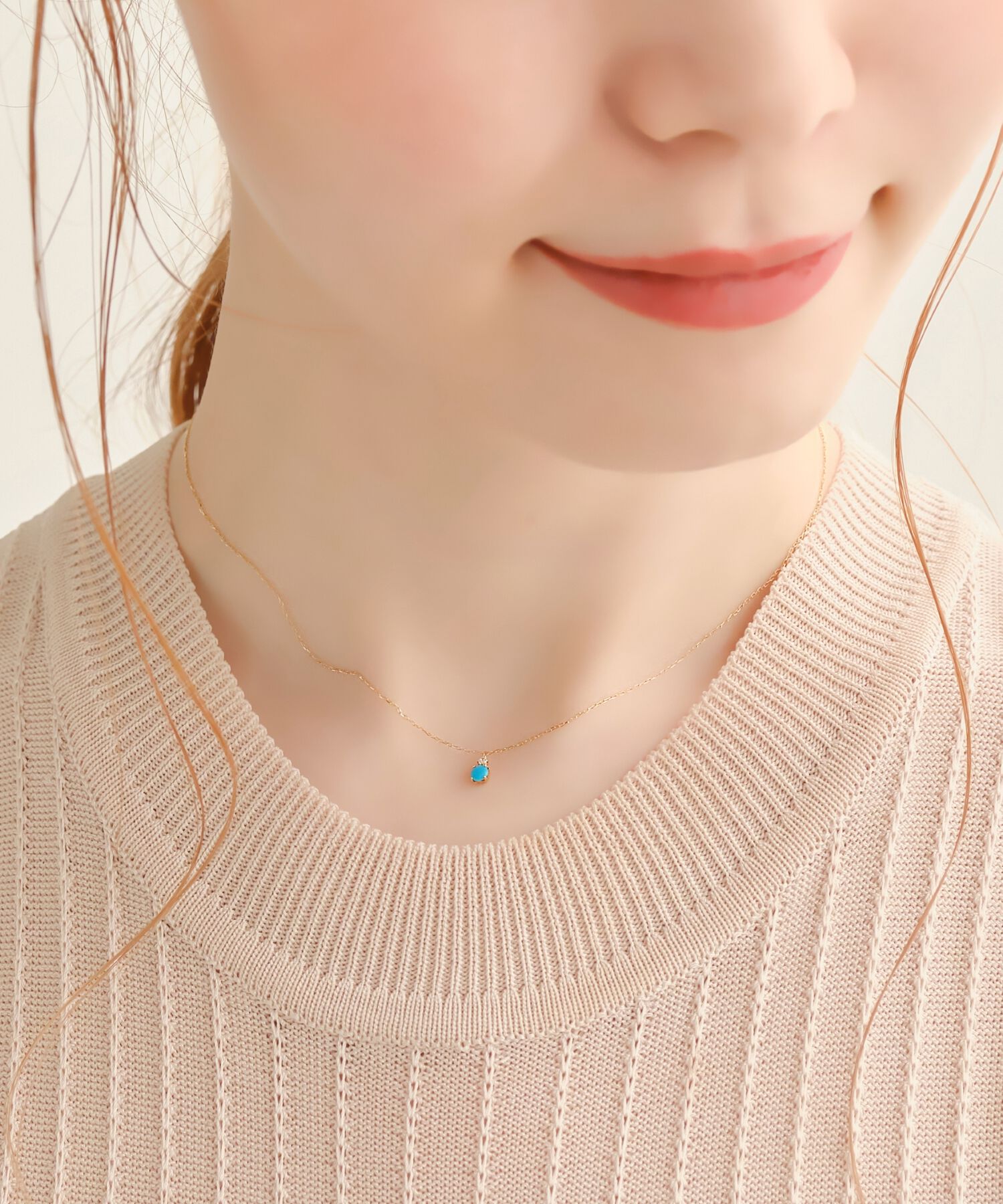 Phoebe「【K10】ジュエルラックネックレス　ターコイズ/BOX付き/全長:40cm」|ネックレス|