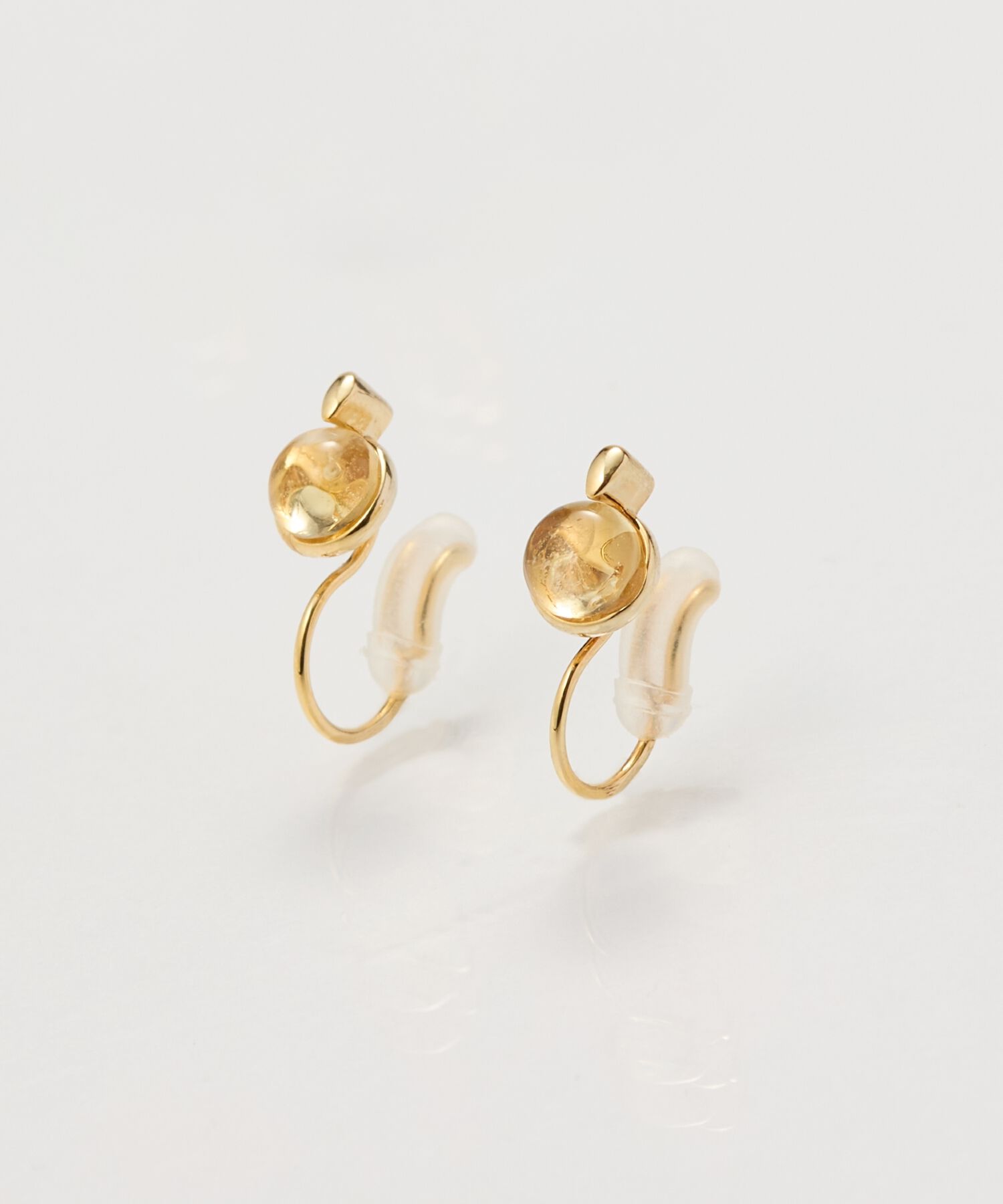 Phoebe「【痛くないシリーズ】パワーストーンライトフィットイヤリング　シトリン/天然石」|イヤリング|