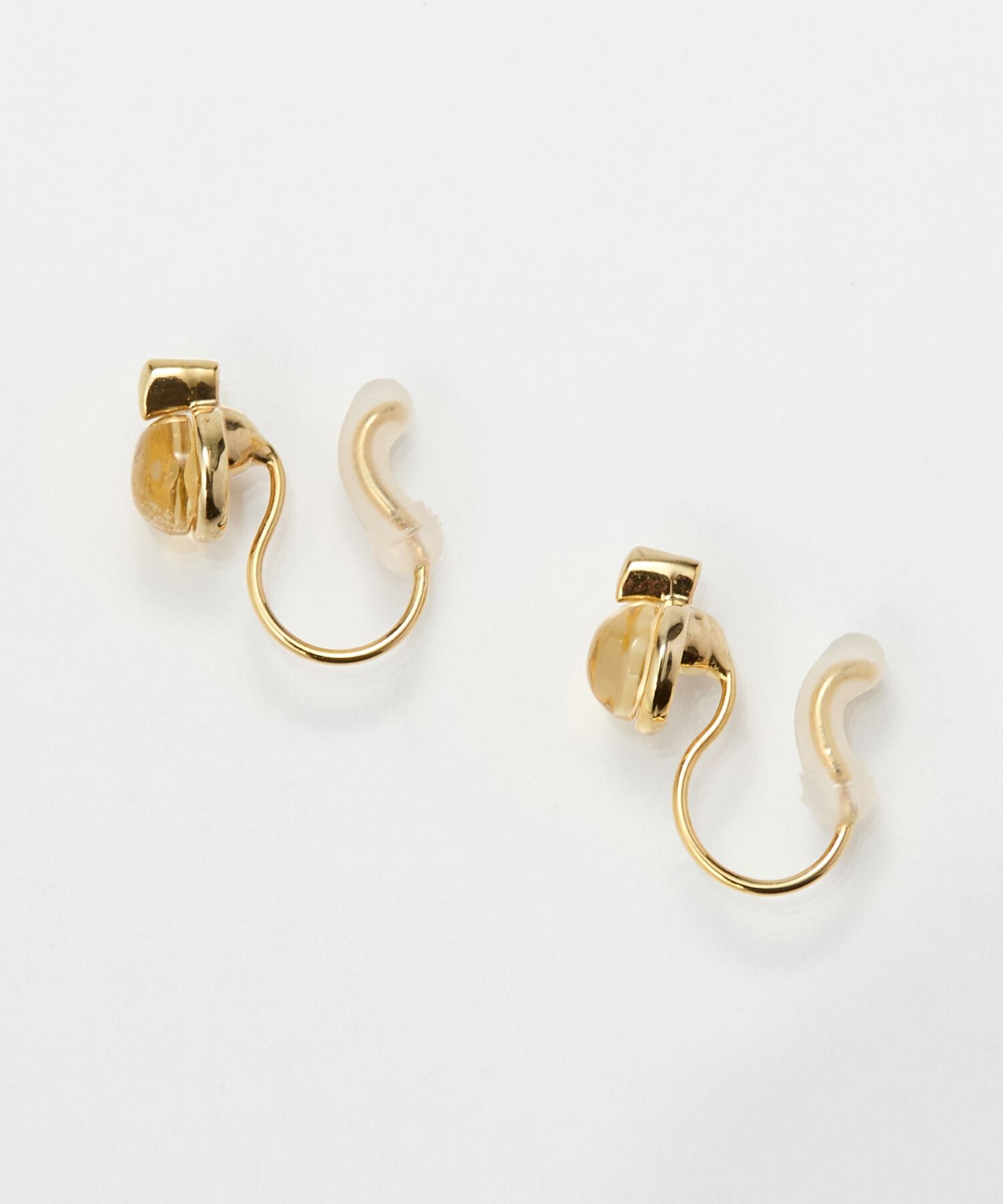 Phoebe「【痛くないシリーズ】パワーストーンライトフィットイヤリング　シトリン/天然石」|イヤリング|