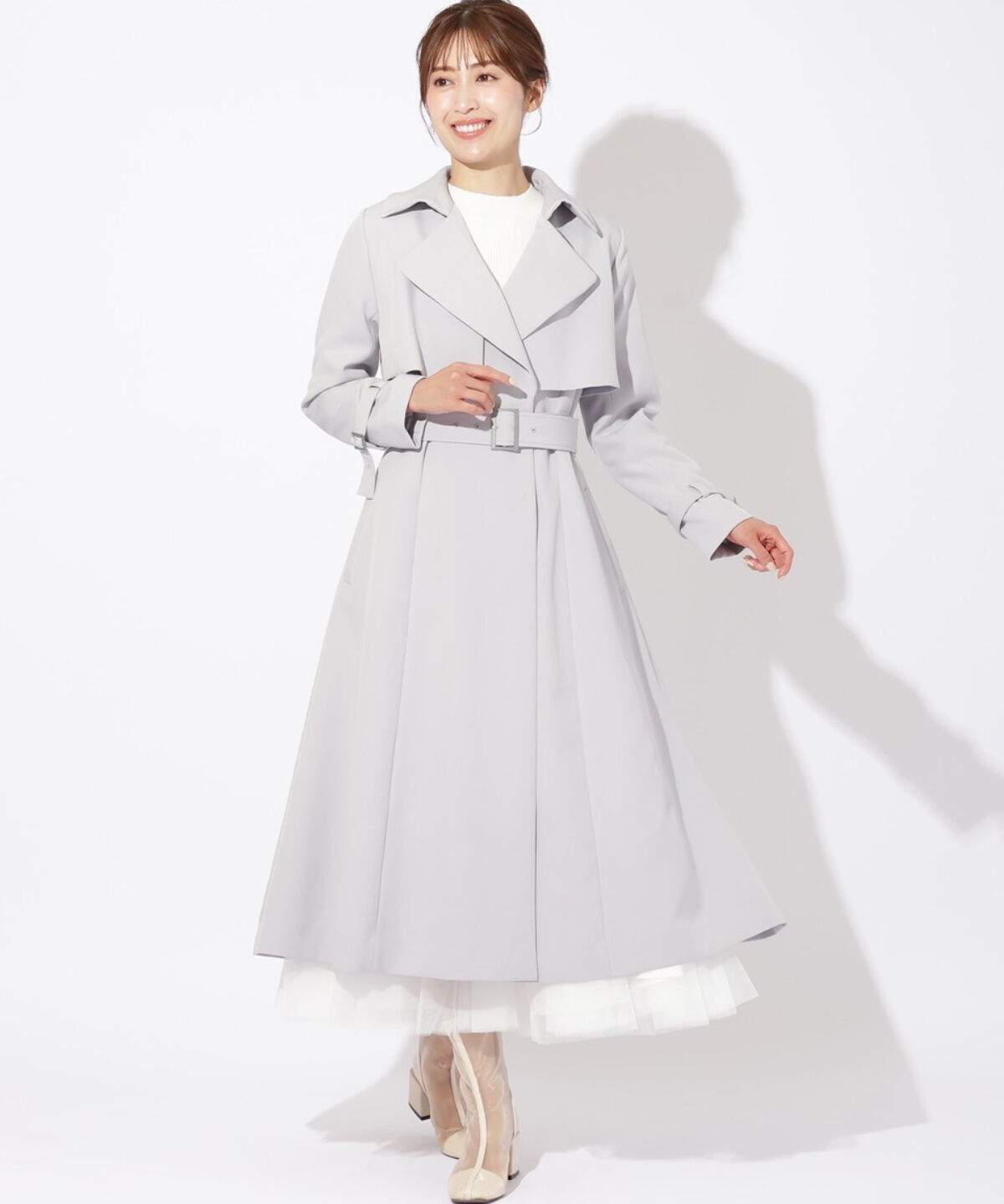 アンドクチュール「ミニマルムードトレンチコート」|トレンチコート|