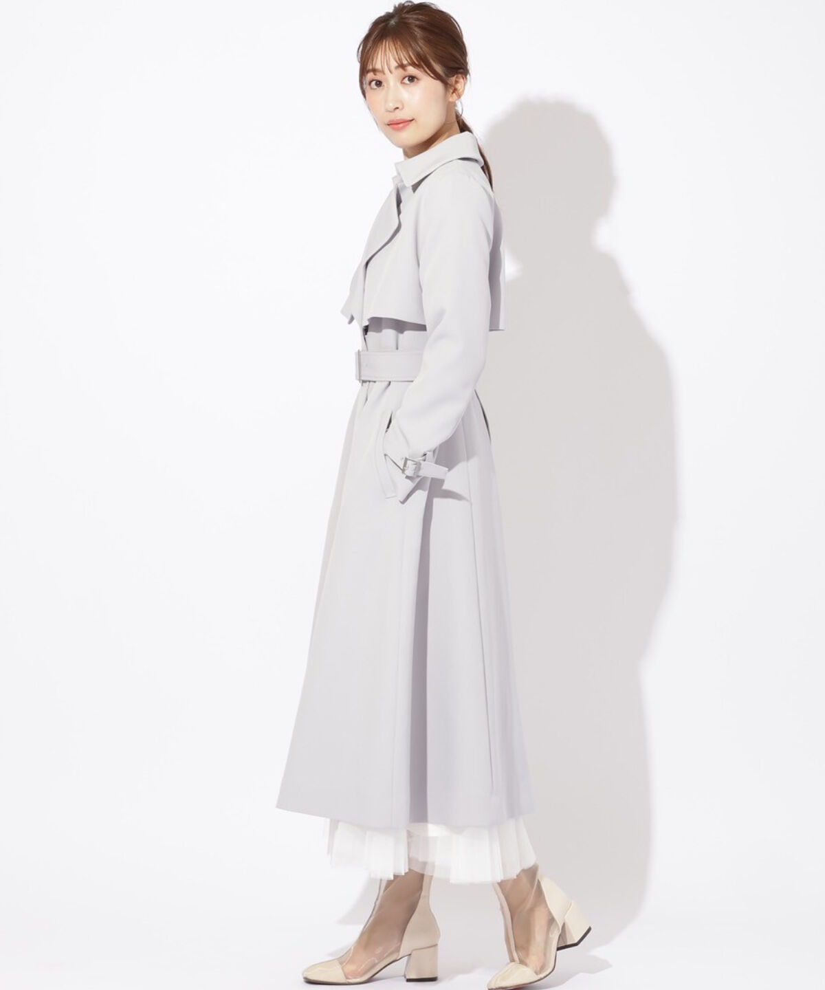 アンドクチュール「ミニマルムードトレンチコート」|トレンチコート|