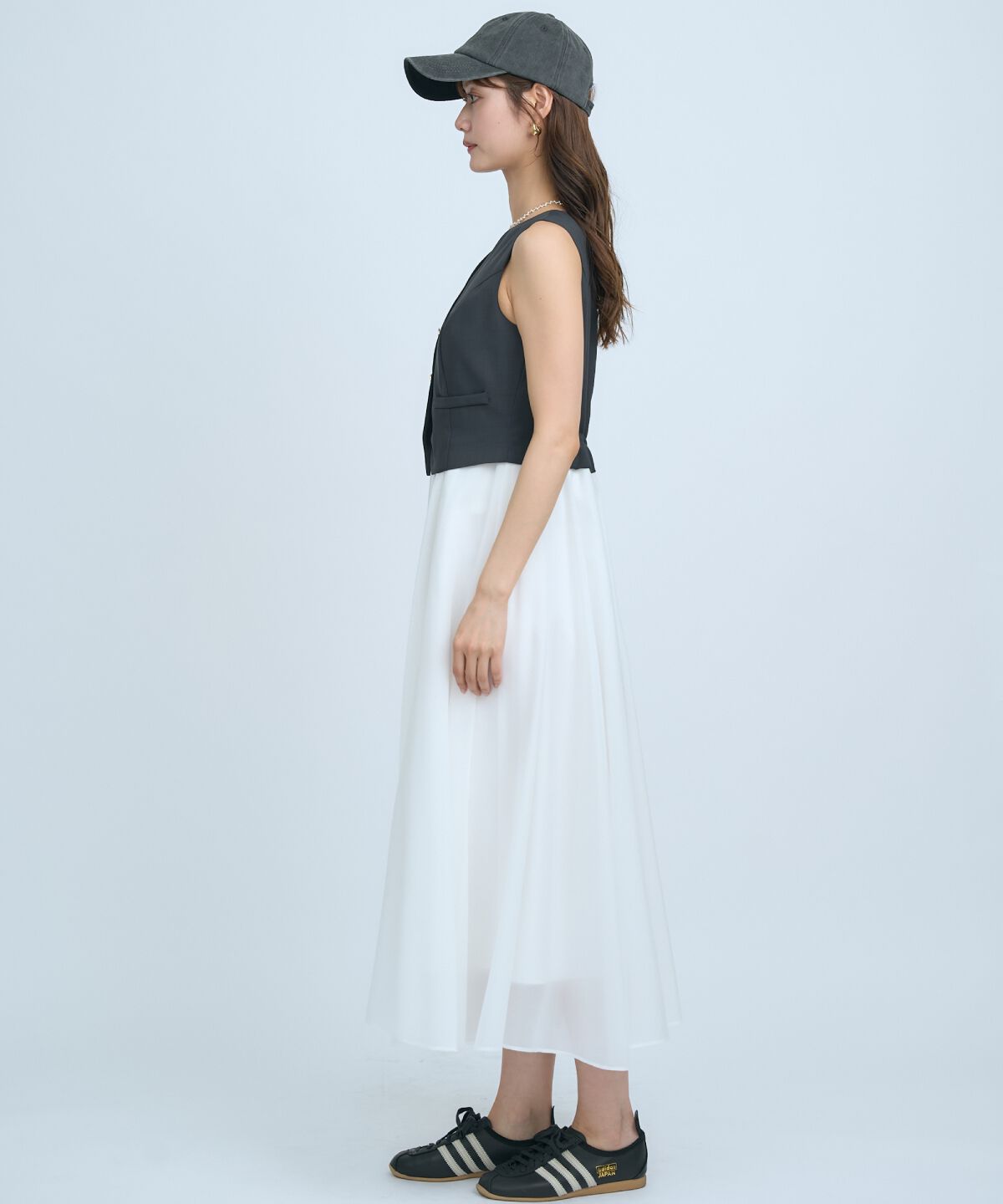 アンドクチュール「ショートジレレイヤードワンピース」|ワンピース|