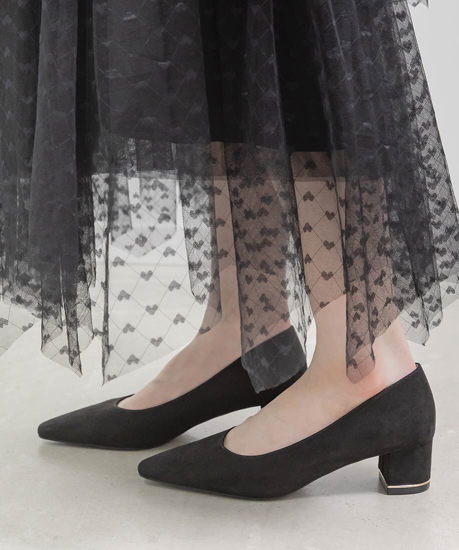  「2WAY ビジューモノグラムリボンパンプス」|パンプス|