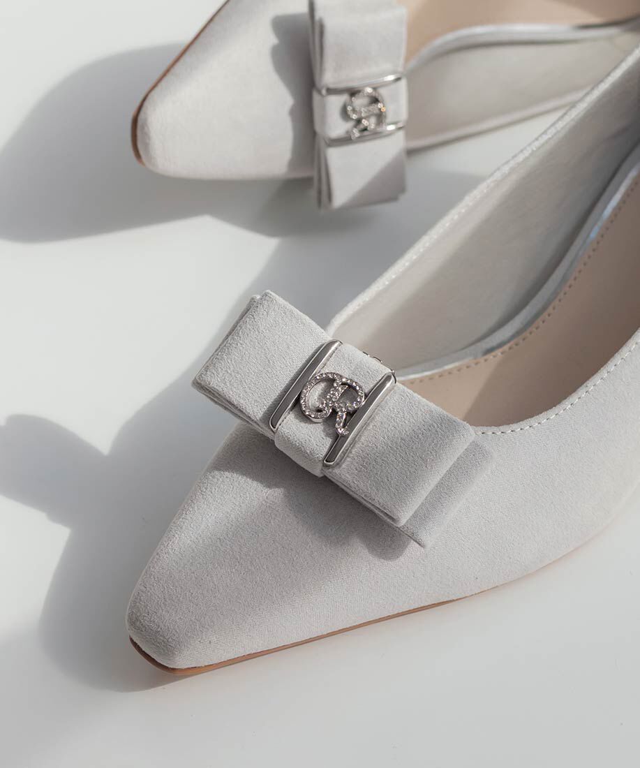  「2WAY ビジューモノグラムリボンパンプス」|パンプス|