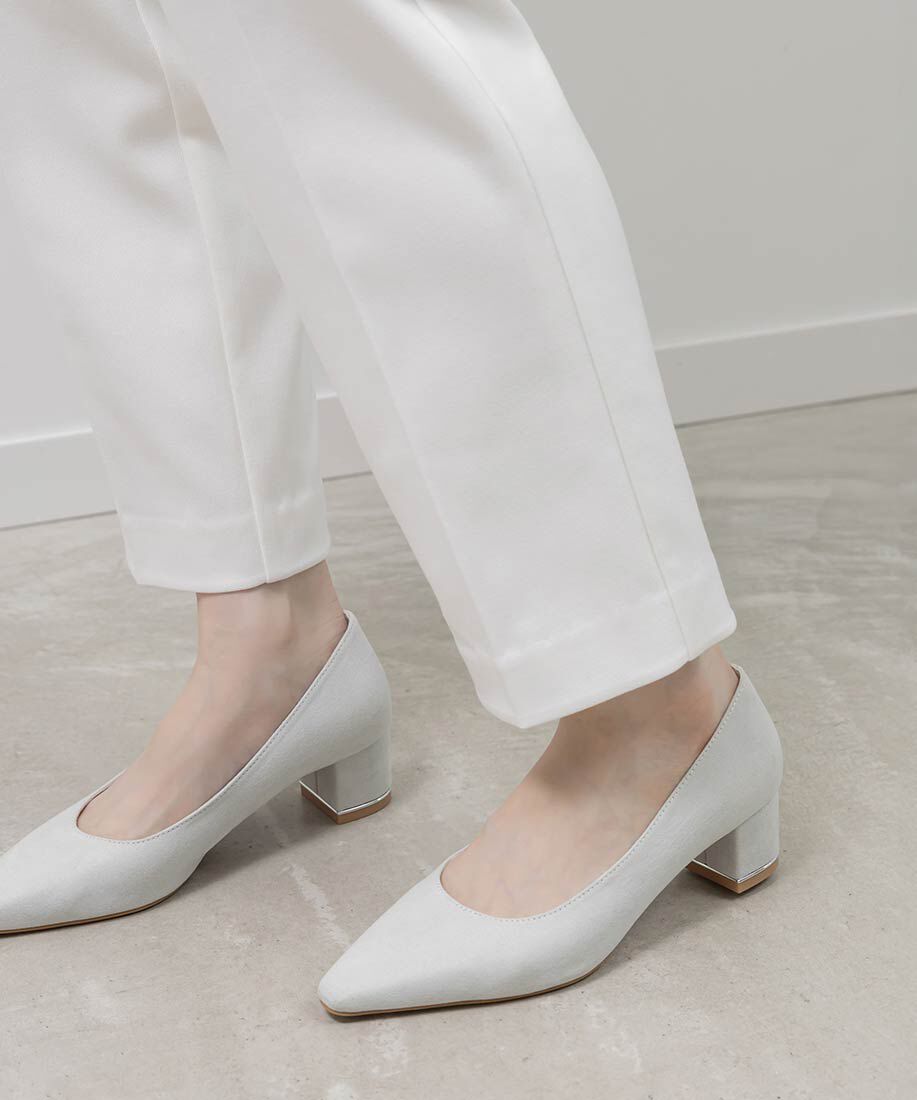  「2WAY ビジューモノグラムリボンパンプス」|パンプス|