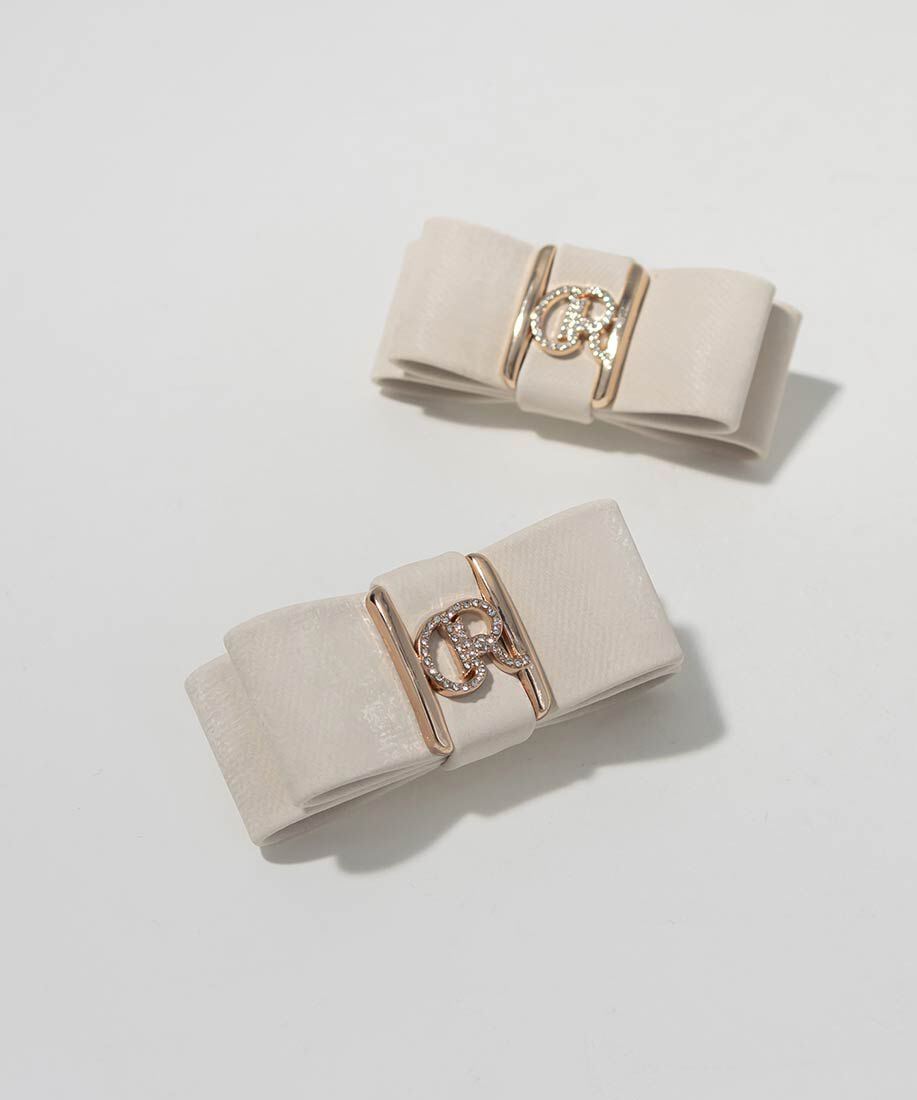  「2WAY ビジューモノグラムリボンパンプス」|パンプス|