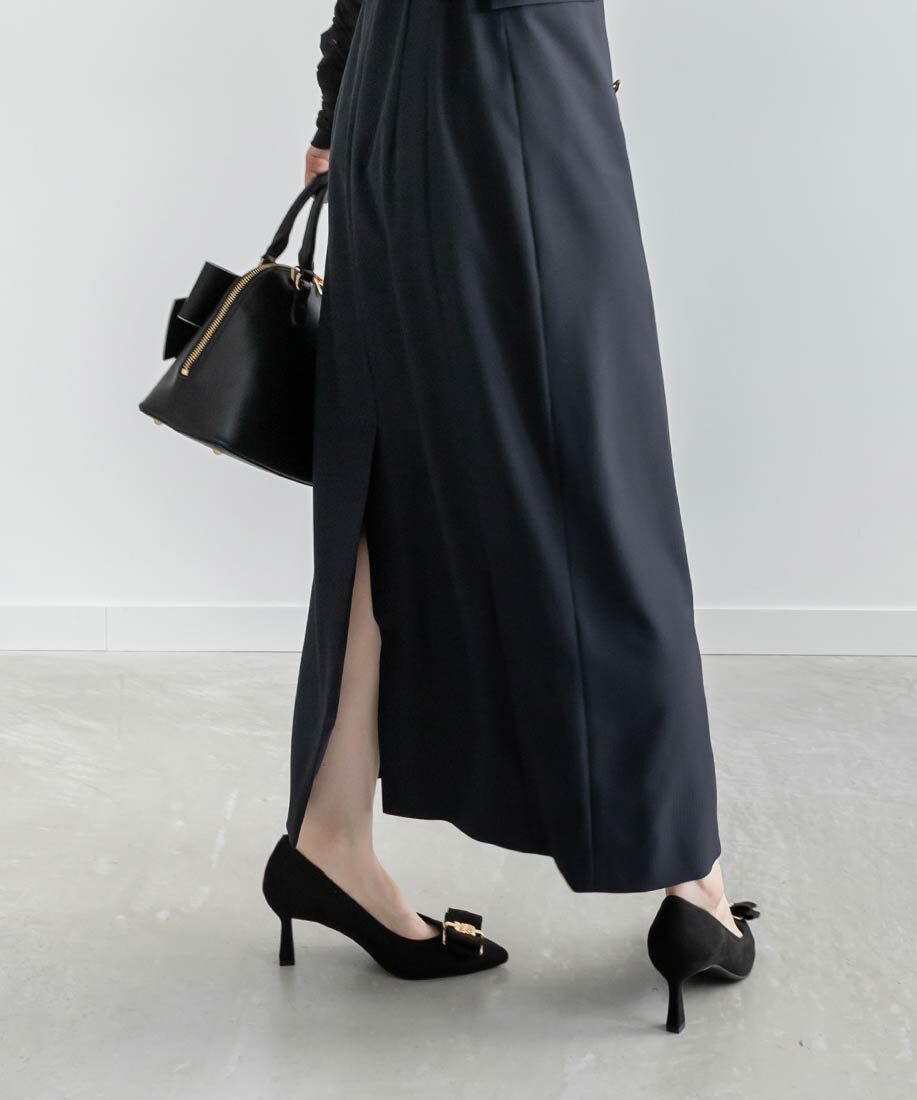  「【走れる美脚パンプス】モノグラムパーツリボンフィットパンプス」|パンプス|