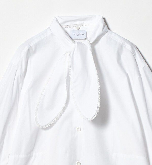 UNITED ARROWS「リボン ボウタイ チュニック シャツ」|シャツ・ブラウス|