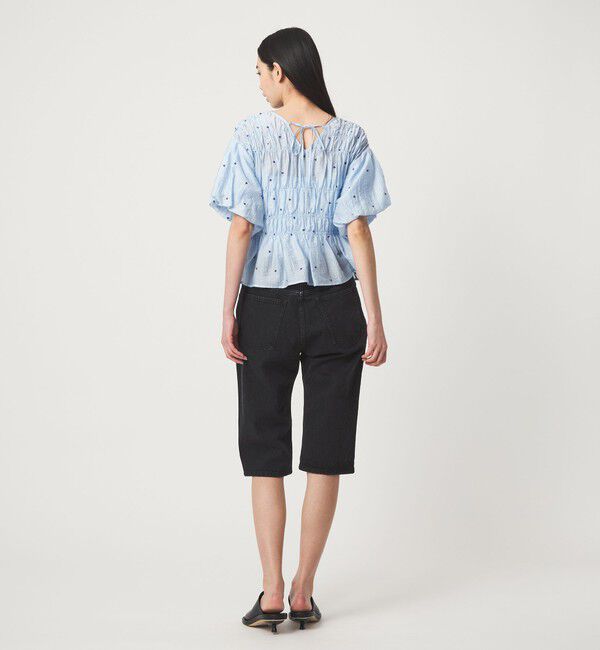 EMMEL REFINES「＜EMMEL REFINES＞EM ハートシシュウ シャーリング ブラウス」|シャツ・ブラウス|