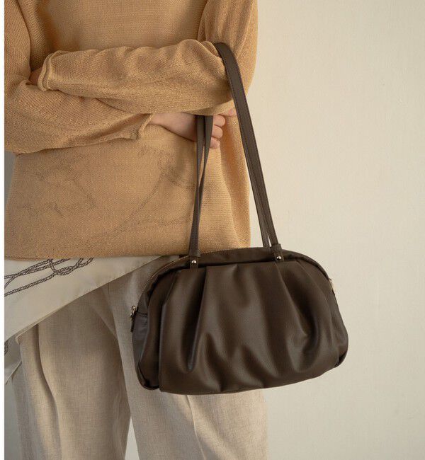 UNITED ARROWS green label relaxing「＜PARTE＞2WAYギャザーボストンバッグ はっ水」|ショルダー・メッセンジャー|MD.BROWN