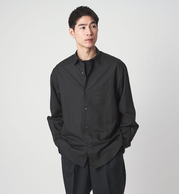 UNITED ARROWS green label relaxing「ラミー ミックス ジャストルーズ 長袖 シャツ」|シャツ・ブラウス|