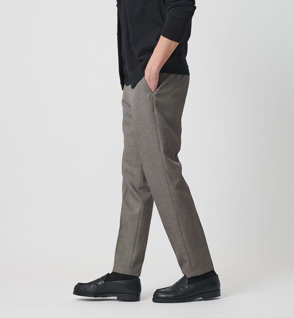 BEAUTY&YOUTH UNITED ARROWS「【WEB限定 WARDROBE SMART】LANATEC シャンブレー ノープリーツ パンツ」|スラックス|