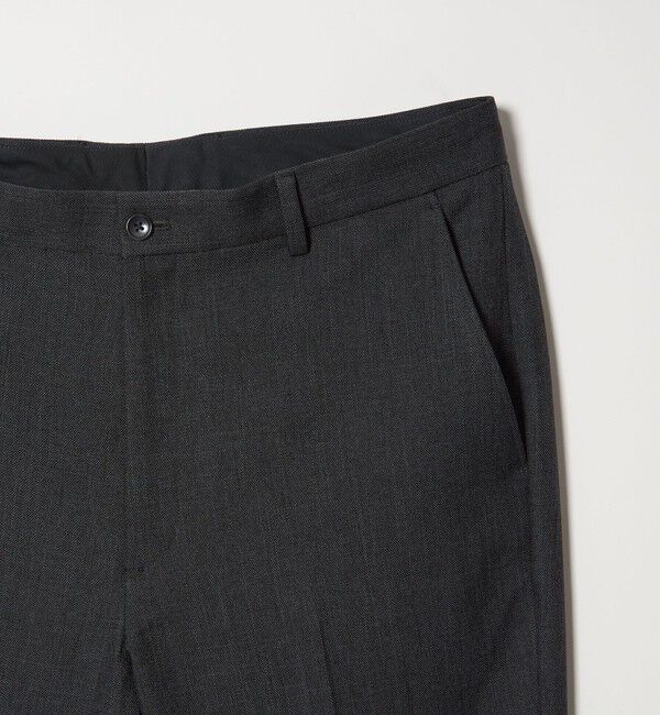 BEAUTY&YOUTH UNITED ARROWS「【WEB限定 WARDROBE SMART】LANATEC シャンブレー ノープリーツ パンツ」|スラックス|