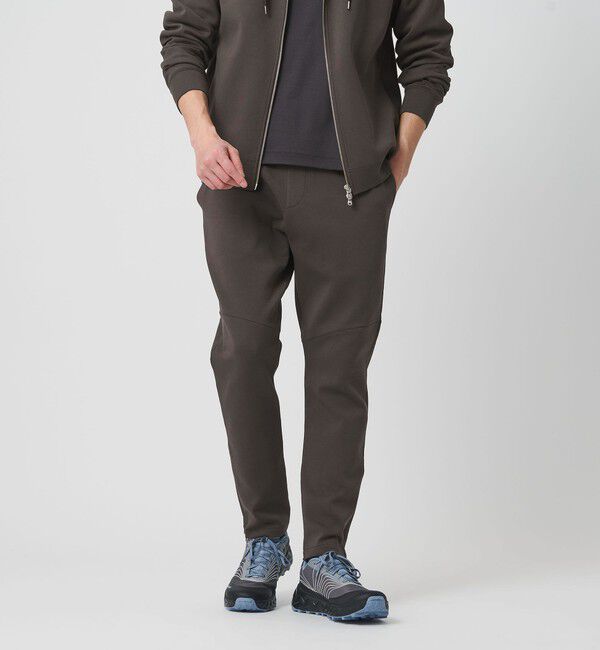 BEAUTY&YOUTH UNITED ARROWS「【WEB限定 WARDROBE SMART】ダブルニット イージーパンツ/セットアップ対応【抗菌・防臭】」|チノ|DK.GRAY