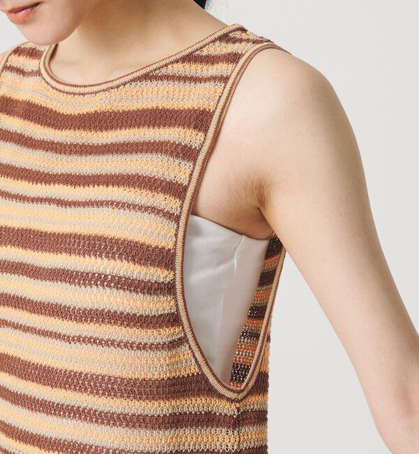 BEAUTY&YOUTH UNITED ARROWS「コットン メッシュ ボーダーワンピース」|ワンピース|