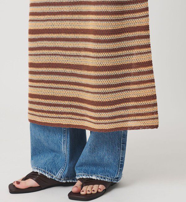 BEAUTY&YOUTH UNITED ARROWS「コットン メッシュ ボーダーワンピース」|ワンピース|