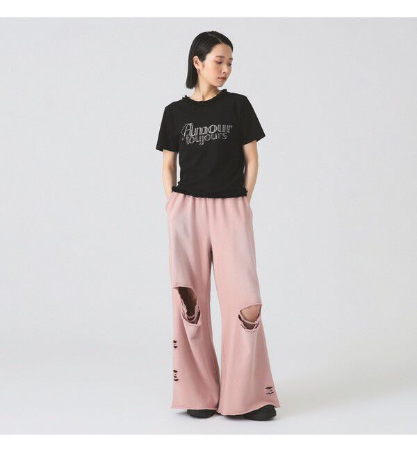 Ray BEAMS 「ダメージ スウェット パンツ」|その他|