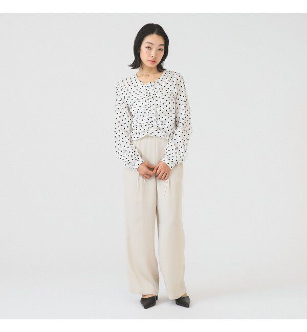 Ray BEAMS 「ドット センター ギャザー ブラウス」|シャツ・ブラウス|