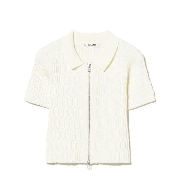 Ray BEAMS 「リブ ジップ ポロ カーディガン」|カーディガン|