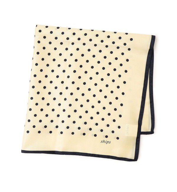 SHIPS for women「ドットシルクスカーフ 65&times;65」|バンダナ・スカーフ|