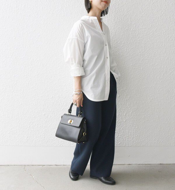 SHIPS any「SHIPS any:〈洗濯機可能〉REPREVE バンド カラー シャツ」|シャツ・ブラウス|