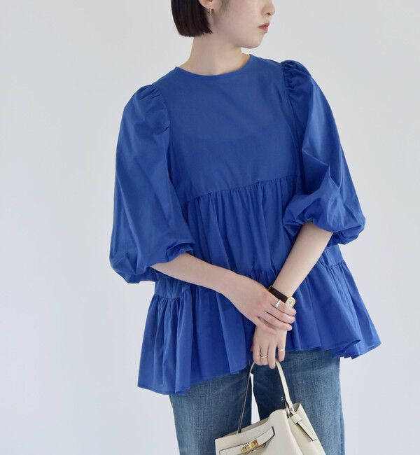 quaranciel「quaranciel:〈手洗い可能〉ボイル パフスリーブ ティアード ブラウス」|シャツ・ブラウス|
