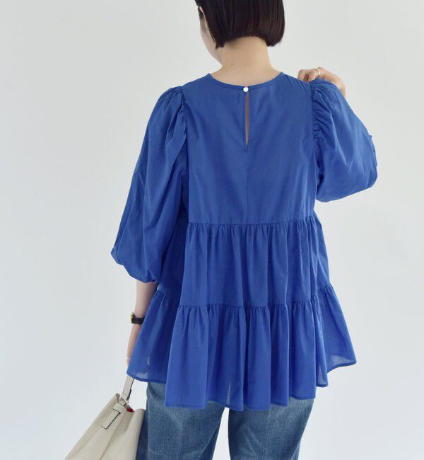quaranciel「quaranciel:〈手洗い可能〉ボイル パフスリーブ ティアード ブラウス」|シャツ・ブラウス|