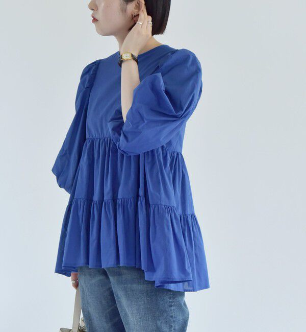 quaranciel「quaranciel:〈手洗い可能〉ボイル パフスリーブ ティアード ブラウス」|シャツ・ブラウス|