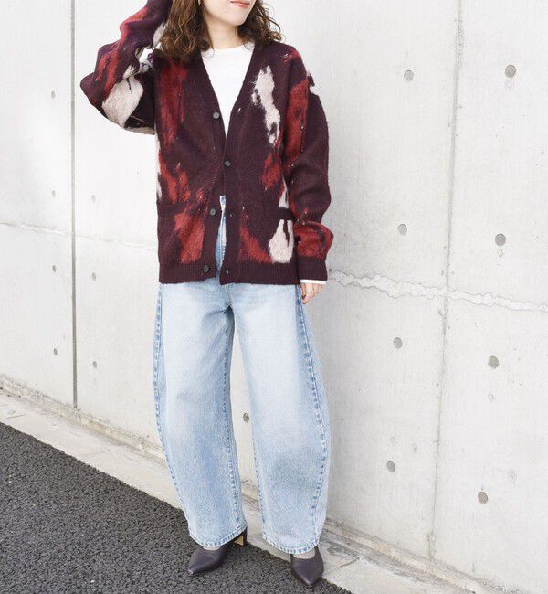 SHIPS any「SHIPS any: シャギー パターン ユニセックス ニット カーディガン 23AW◇」|カーディガン|