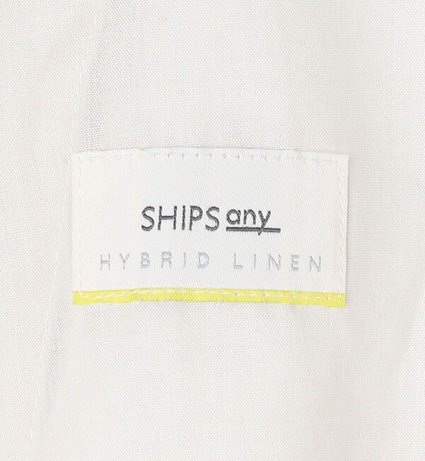 SHIPS any「SHIPS any: 〈接触冷感等〉ハイブリッドリネン 2タック パンツ (セットアップ対応)」|チノ|