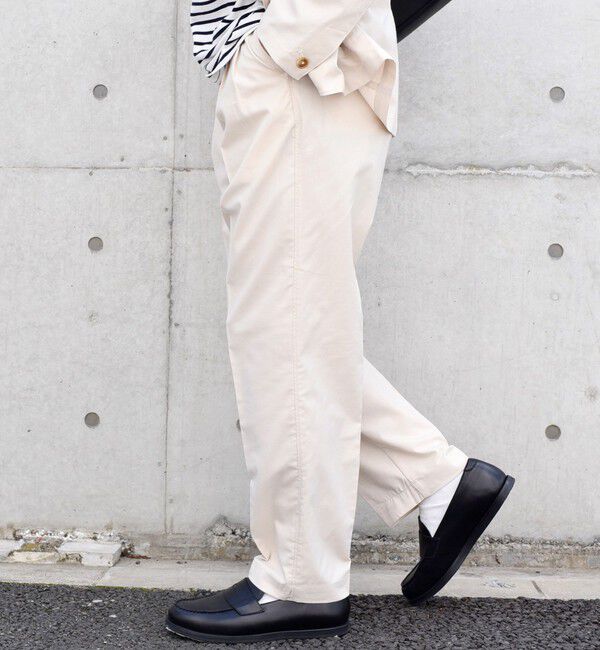 SHIPS any「SHIPS any: 〈接触冷感等〉ハイブリッドリネン 2タック パンツ (セットアップ対応)」|チノ|