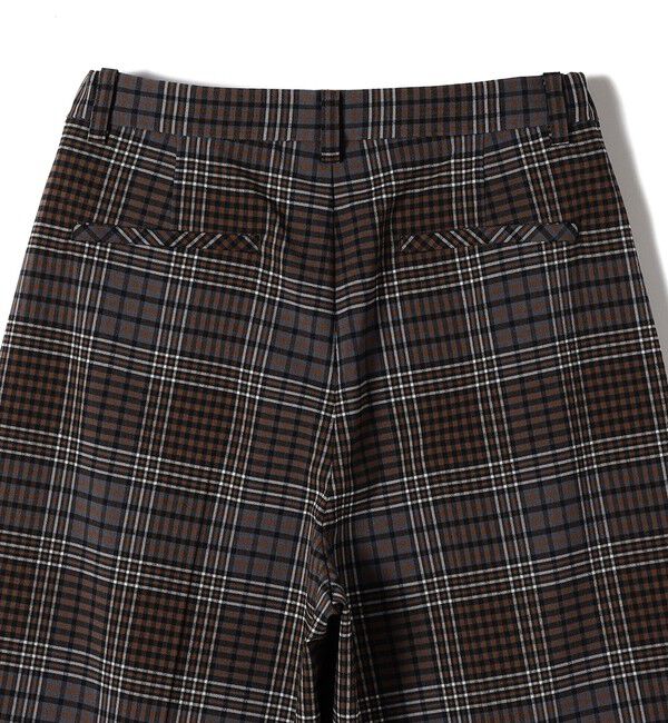 SHIPS for women「〈手洗い可能〉ウール混 チェック タック ワイド パンツ」|その他|