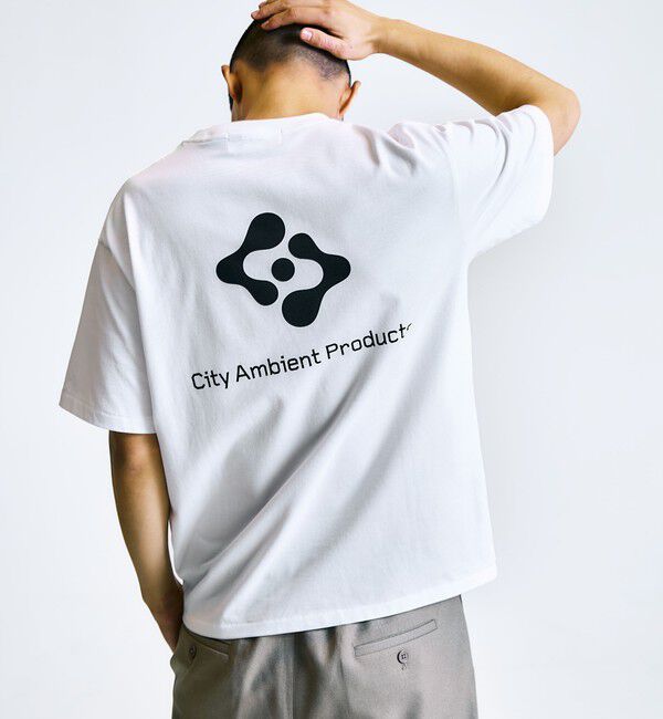 SHIPS「City Ambient Products: スタンダード ロゴ プリント Tシャツ」|Tシャツ・カットソー|