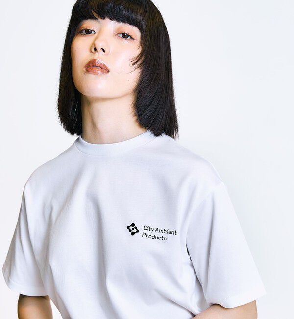 SHIPS「City Ambient Products: スタンダード ロゴ プリント Tシャツ」|Tシャツ・カットソー|