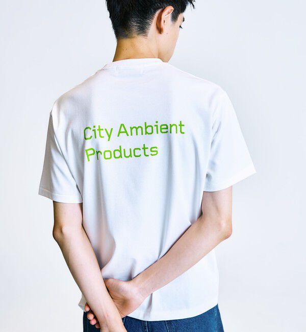 SHIPS「City Ambient Products: スタンダード ロゴ プリント Tシャツ」|Tシャツ・カットソー|