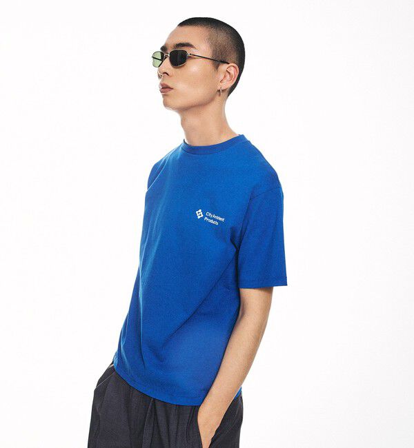SHIPS「City Ambient Products: スタンダード ロゴ プリント Tシャツ」|Tシャツ・カットソー|