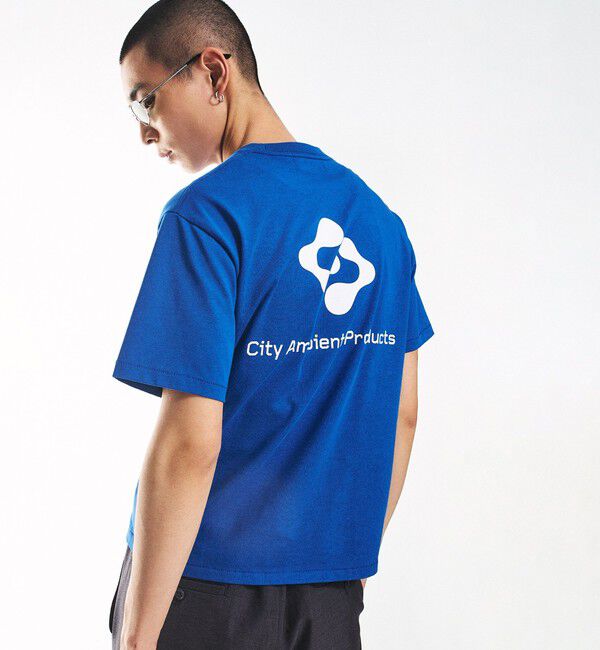 SHIPS「City Ambient Products: スタンダード ロゴ プリント Tシャツ」|Tシャツ・カットソー|