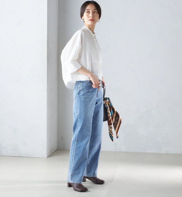 SHIPS for women「〈手洗い可能〉コットン ポリエステル ピンタック 羽織 ブラウス」|シャツ・ブラウス|