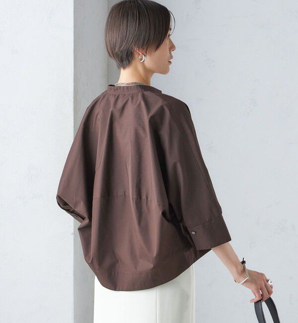 SHIPS for women「〈手洗い可能〉コットン ポリエステル ピンタック 羽織 ブラウス」|シャツ・ブラウス|