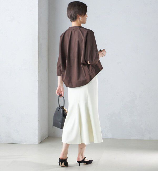 SHIPS for women「〈手洗い可能〉コットン ポリエステル ピンタック 羽織 ブラウス」|シャツ・ブラウス|