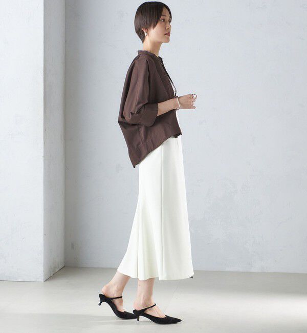 SHIPS for women「〈手洗い可能〉コットン ポリエステル ピンタック 羽織 ブラウス」|シャツ・ブラウス|