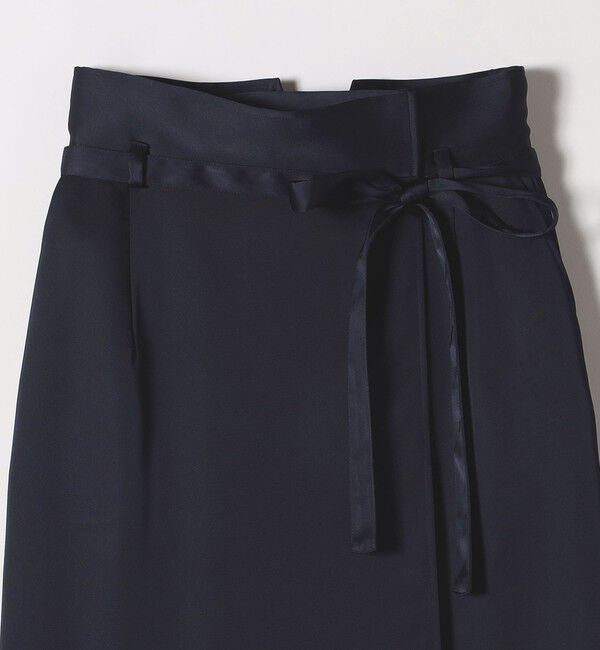 SHIPS any「SHIPS any:〈手洗い可能〉サテン ラップデザイン ロング タイト スカート」|タイト|