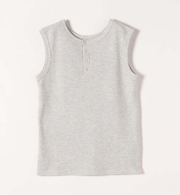SHIPS any「SHIPS any:〈洗濯機可能〉ワッフル ヘンリーネック 2WAY ノースリーブ TEE」|タンクトップ|