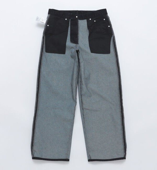 SHIPS「SHIPS: フロッキー ワイド デニム パンツ」|デニム|