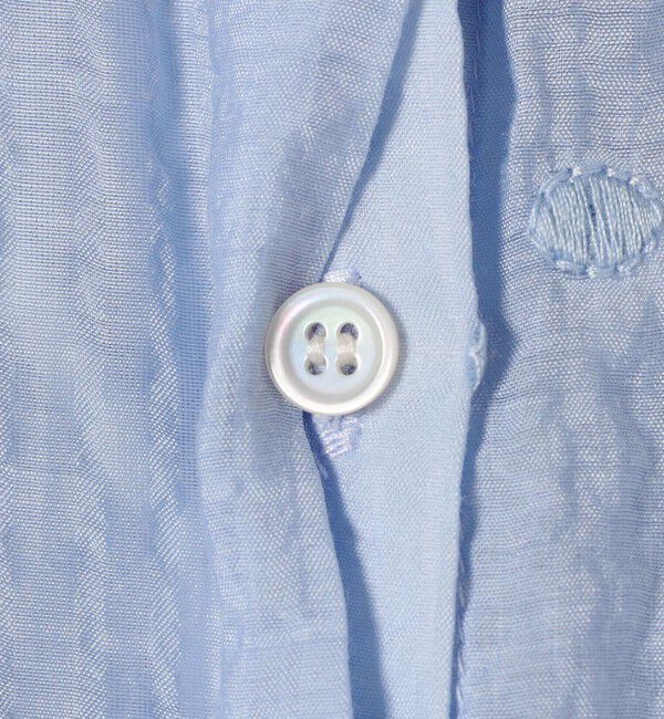 SHIPS any「SHIPS any:〈手洗い可能〉シアー ドット レギュラーカラー ギャザー シャツ」|シャツ・ブラウス|