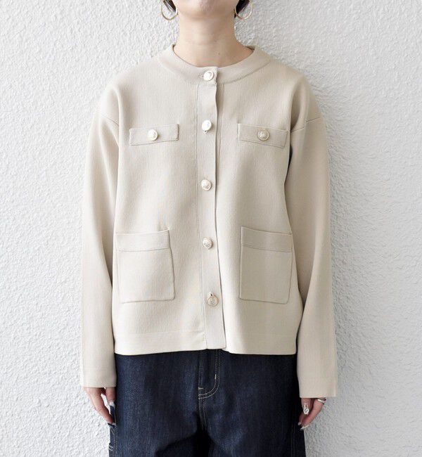 SHIPS any「SHIPS any:〈手洗い可能〉クルーネック ニット ジャケット カーディガン」|カーディガン|